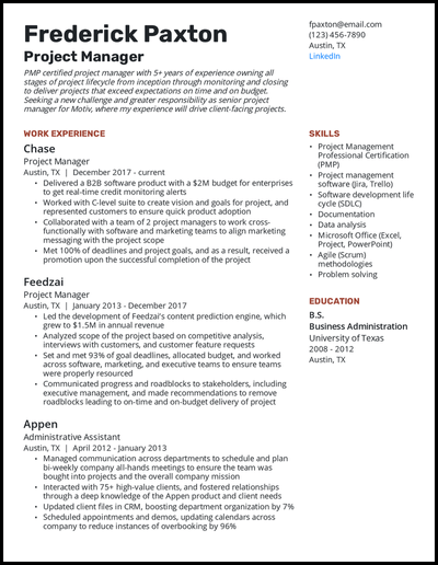 Construction Resume Objectives : 5 Project Manager Resume Examples That Got Jobs In 2021 / Ideas for resume objectives for cosmetologists.