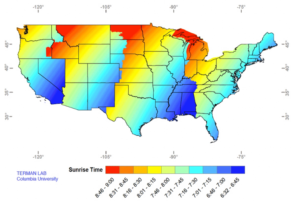 Chasing The Sun US Sunshine Hours Map Unveiled Picture1 1024x706 