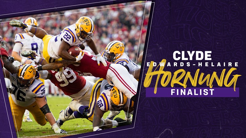 202 rushing yards 6.52 yards per carry Edwards-Helaire Named FInalist for Hornung Award