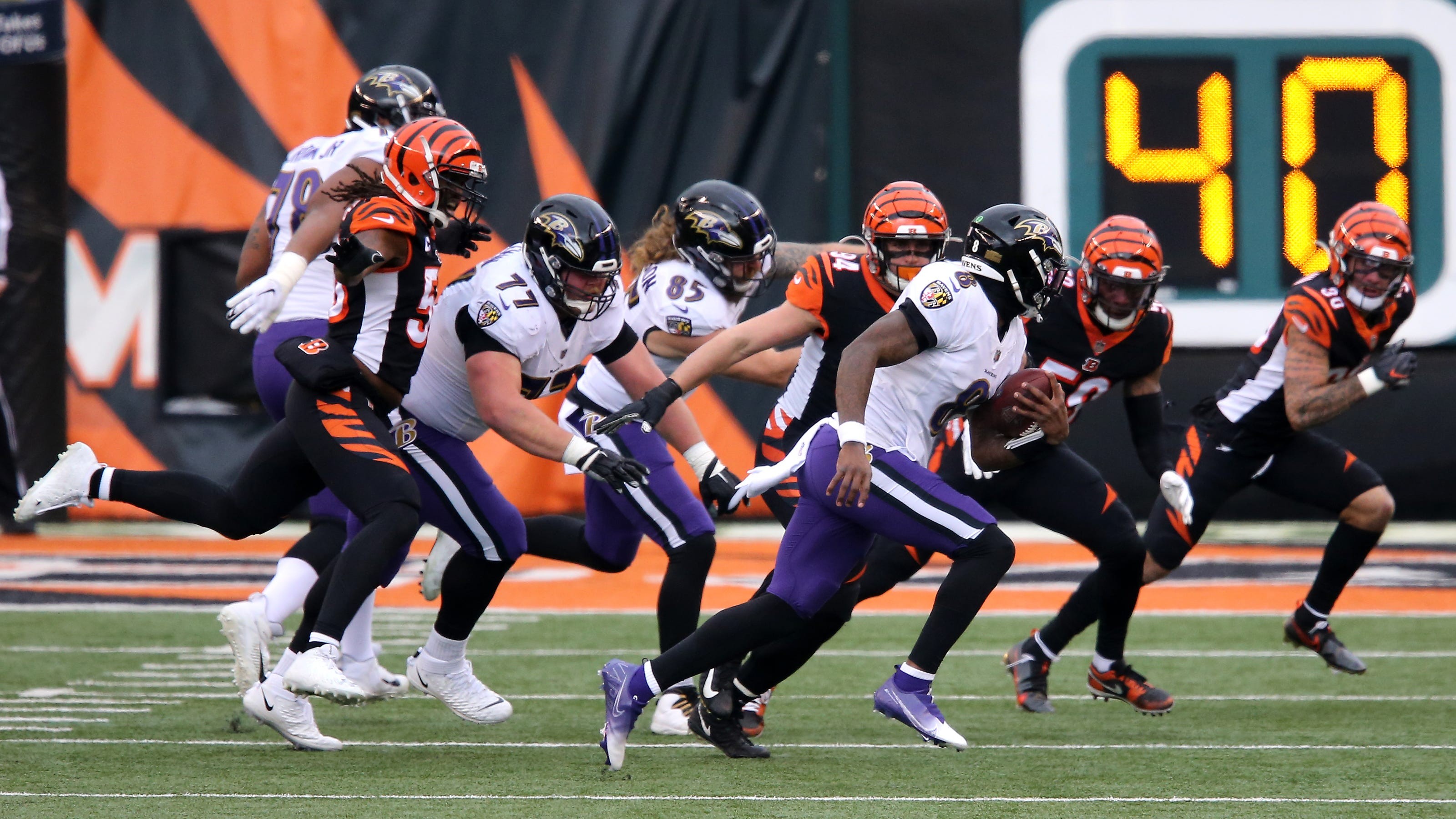17 hours ago · it took the bengals from a 43% win probability to an 89% win probability. Live updates: Baltimore Ravens take 24-3 lead over the Cincinnati Bengals