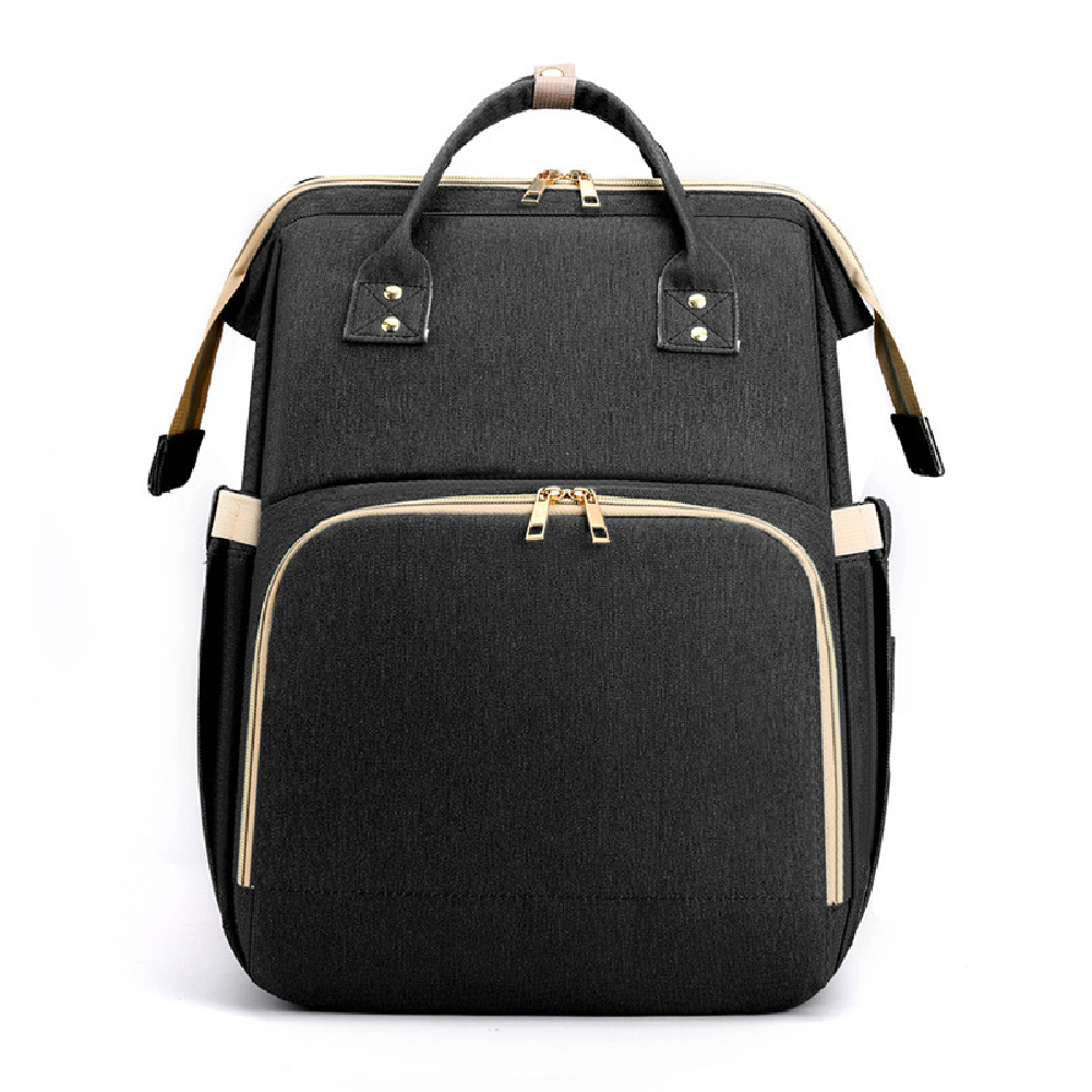 Wholesale Portable Diaper Bag Bed Folding Baby Travel Large Backpack Baby Bed Diaper Changing Table Pads For Outdoor Black From China