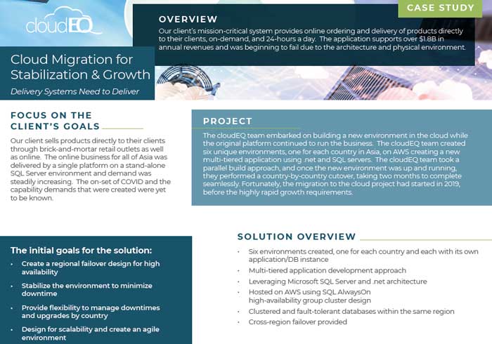 Cloud Migration Case Study Strategy Cloudeq Inc - Download Professional Mountain Pattern | HD