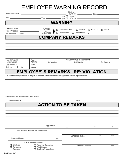 129 employee write up form page 3 free to edit download print cocodoc