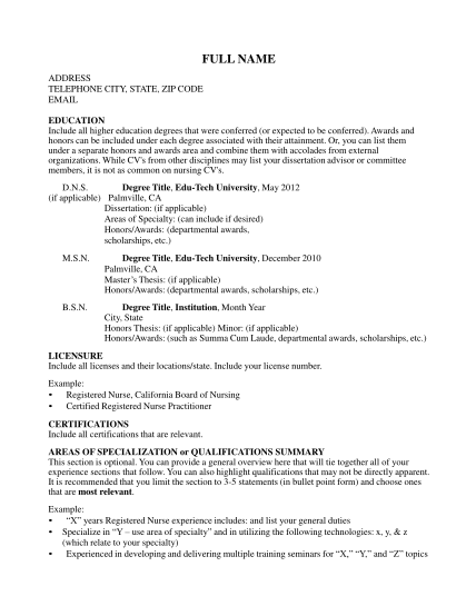 Under the preceptorship of dr. 28 Nursing Cv Template Free To Edit Download Print Cocodoc