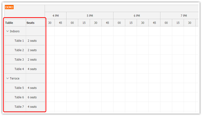 Picktime is a free web based online booking software for all types of restaurants. Php Restaurant Table Reservation Application Html5 Javascript Frontend Daypilot Code