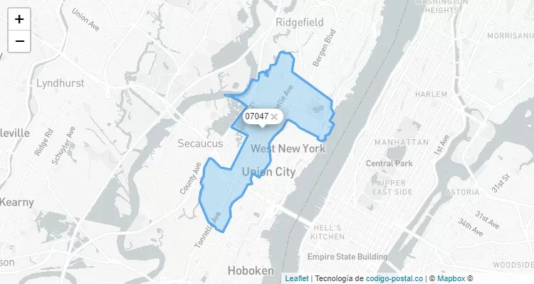 Codigo Postal Harrison New Jersey Estados Unidos 