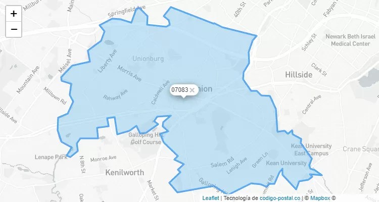 Codigo Postal South Plainfield New Jersey Estados Unidos Jersey del Oeste West Jersey con su capital en Burlington.