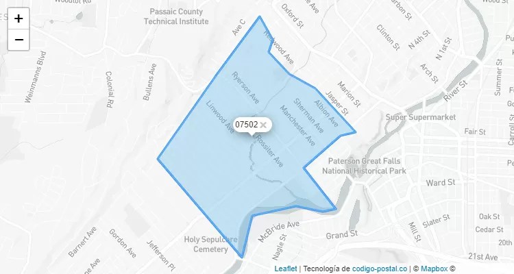 City Name Paterson Nj New Jersey United States Zip Code 5 Plus 4 Las opciones de internet de alta velocidad en Paterson NJ. City Name Paterson Nj New Jersey United States Zip Code 5 Plus 4 Cdigos postales de New Jersey.