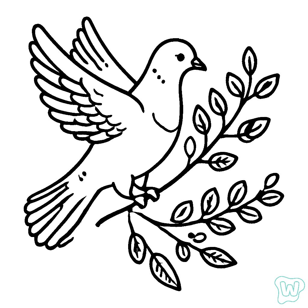 30 paloma para colorear