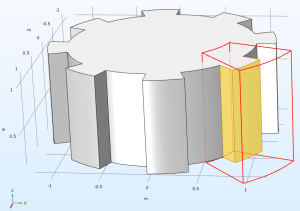 geometry cylinder comsol example hollow boundaries selection sector release selects inside