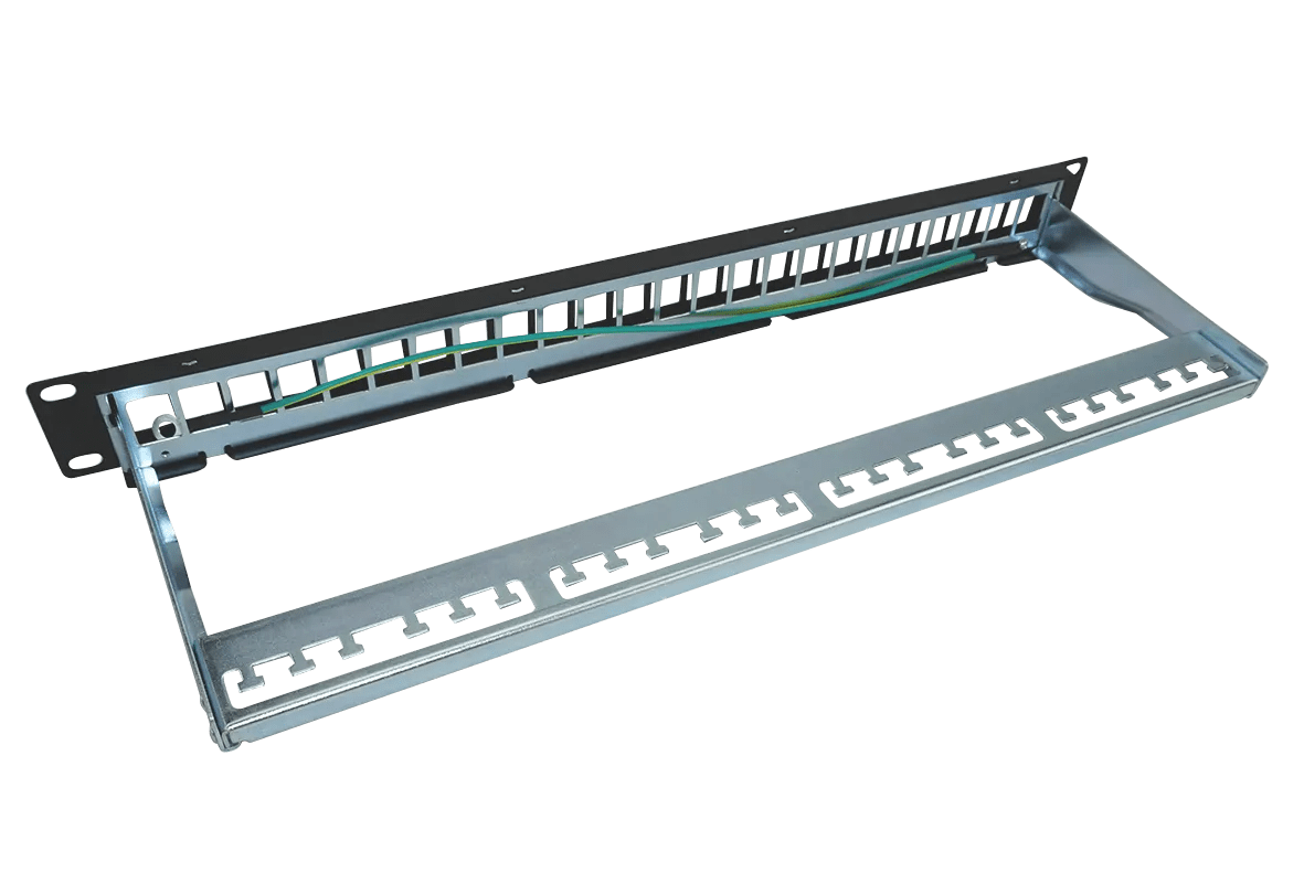 24 Port Unloaded Keystone Patch Panel Durable Network Solution - High Quality City Image - Retina