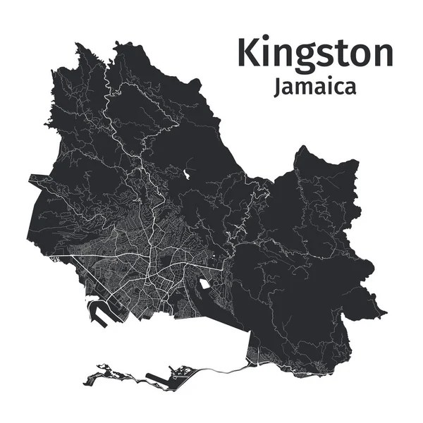 Jamaica Map Free Stock Vectors Stock Vector Kingston Vector Map Detailed Vector