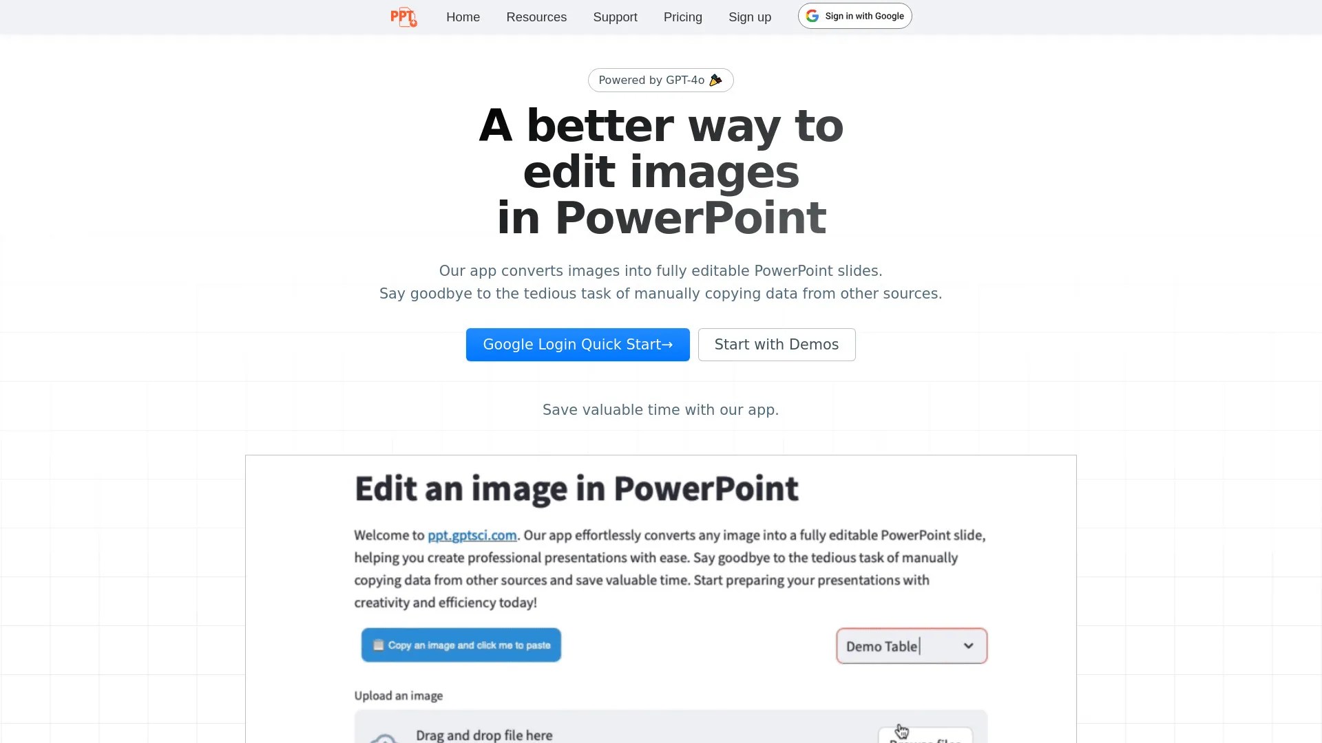 Effortlessly convert images to powerpoint slides online