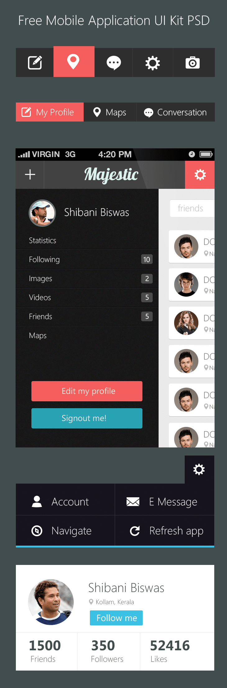 Free Mobile Application Interface Design Psd Freebies - Download Perfect Sunset Picture | HD