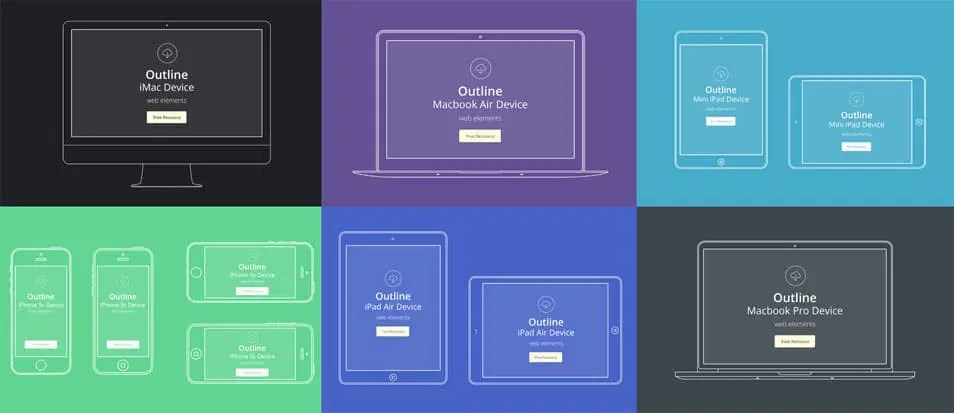 With the anticipation of the new nexus 5, we decided to create this psd mockup for all the android design freaks out there. 25 Outline Mockups For Wireframing Presentation