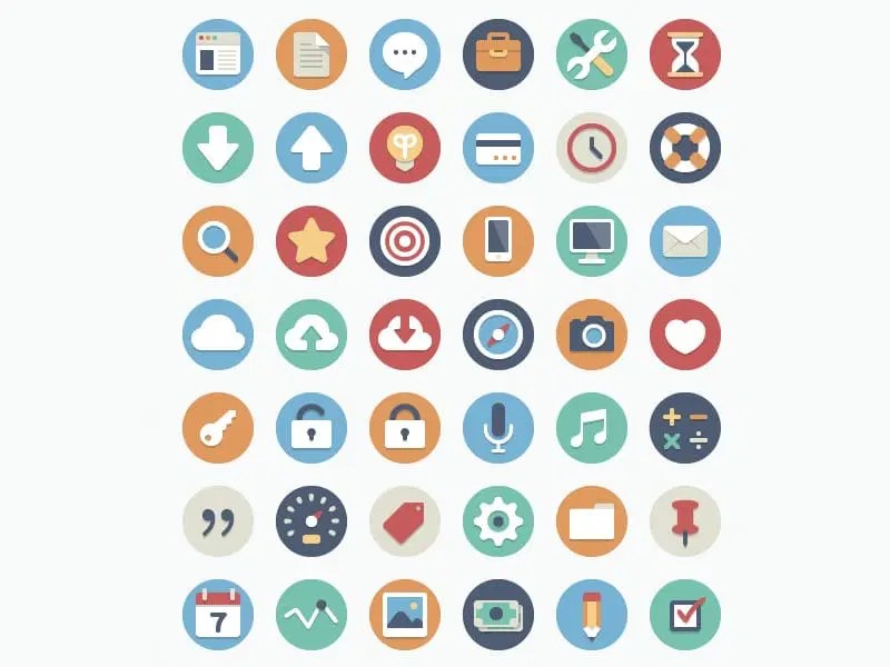 50 Latest Flat Vector Icons Ai Eps Svg Css Author