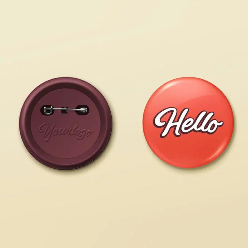 Pin Button Badge Mockup Css Author - Ocean Art Collection - Desktop Quality