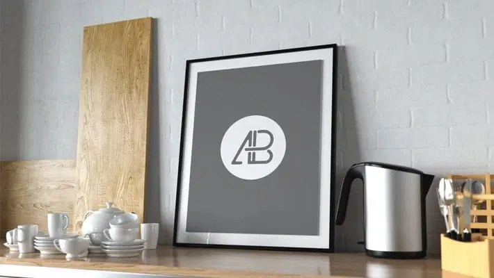 Realistic Poster Mockup Css Author - Artistic Light Background - Retina