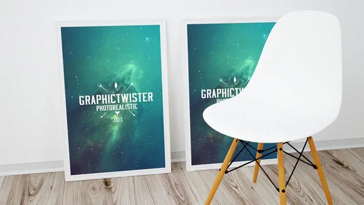 Double Poster Mockup Css Author - Download Artistic Geometric Art | High Resolution