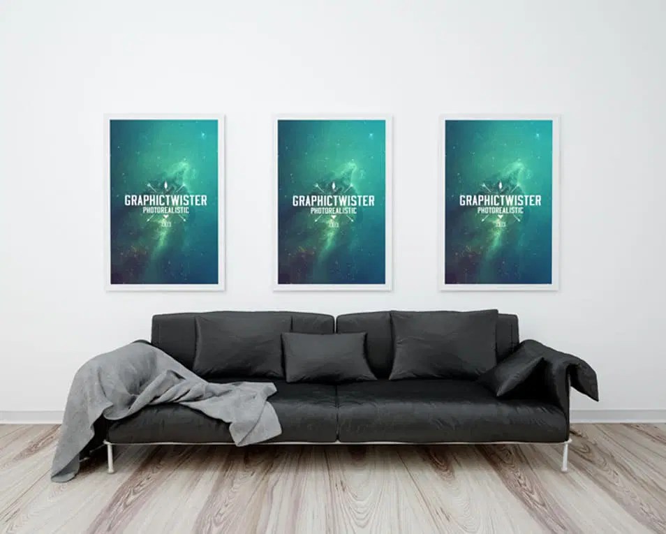 Triple Poster Frame Mockup Css Author - Download Professional Geometric Photo | Desktop