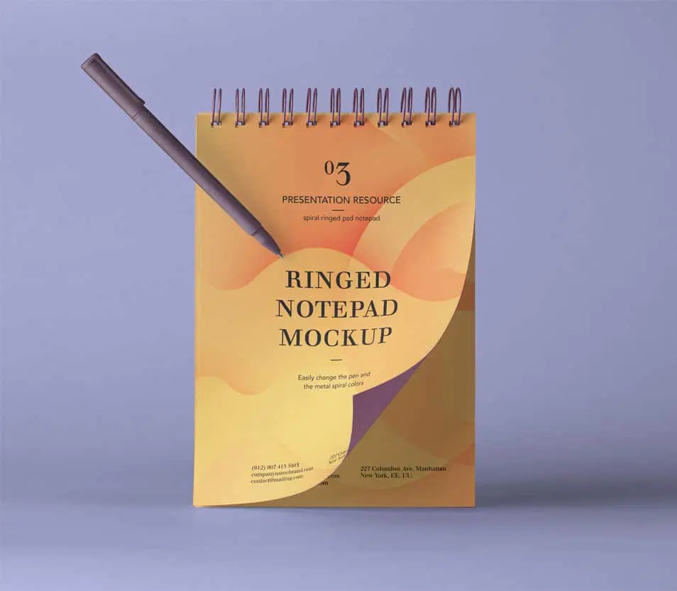 Free Ringed Notepad Mockup Css Author - Modern High Resolution Light Wallpapers | Free Download