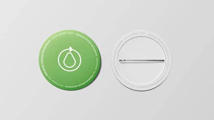 Pin Button Badge Mockup Css Author - Geometric Art Collection - High Resolution Quality