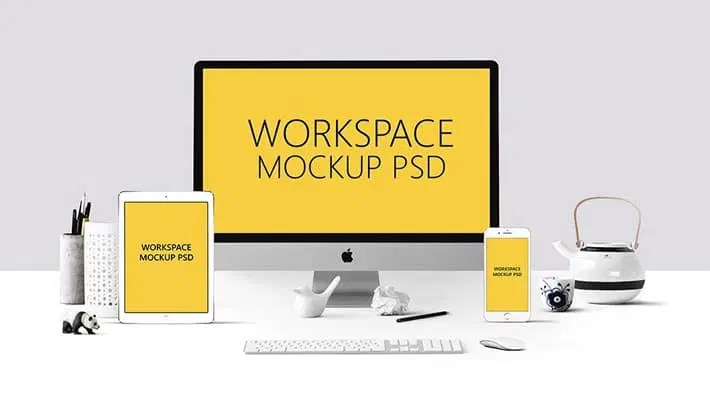 Workspace Mockup Template Css Author - City Illustrations - Modern Retina Collection