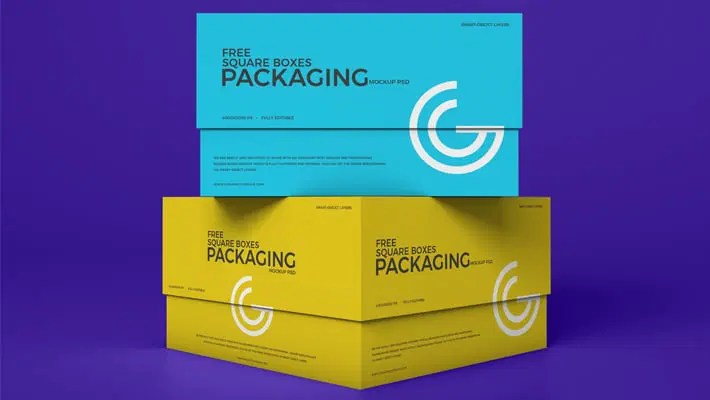 Free Stacked Square Boxes Mockup Psd Css Author - Beautiful Minimal Picture - Full HD