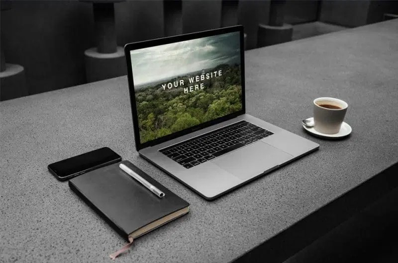 Macbook Pro Workspace Mockup Css Author - Premium Landscape Pattern Gallery - HD