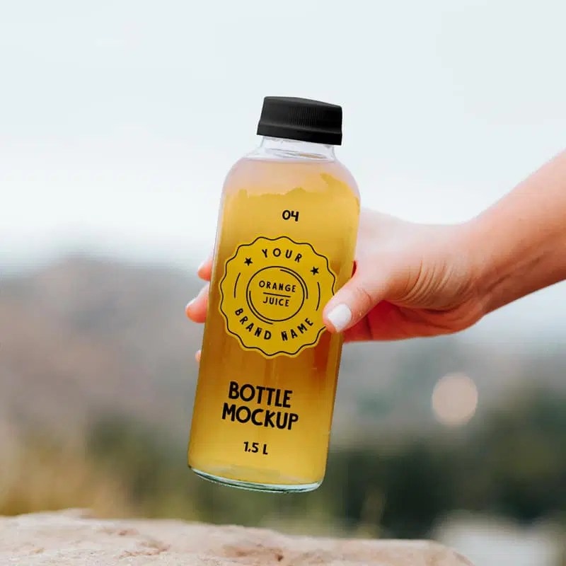 Bottle Mockup Css Author - Colorful Backgrounds - Modern High Resolution Collection