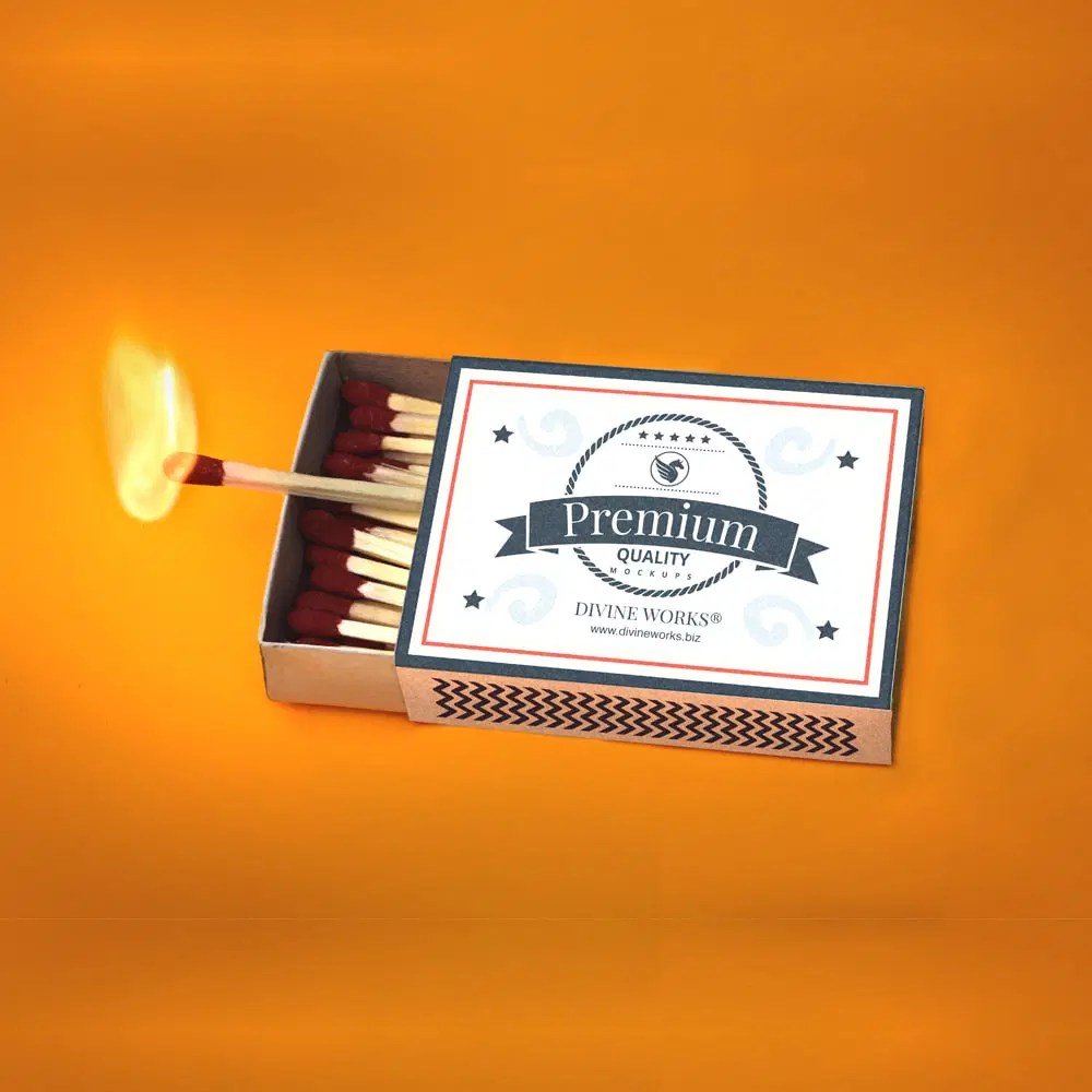 Matchbox Psd Mockup Freebiesbug - Classic Retina Landscape Patterns | Free Download