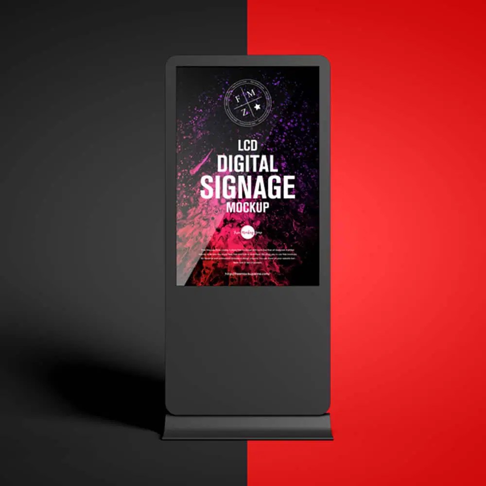 Image Easy and fast editing via smart objects . Free Lcd Digital Signage Mockup Css Author