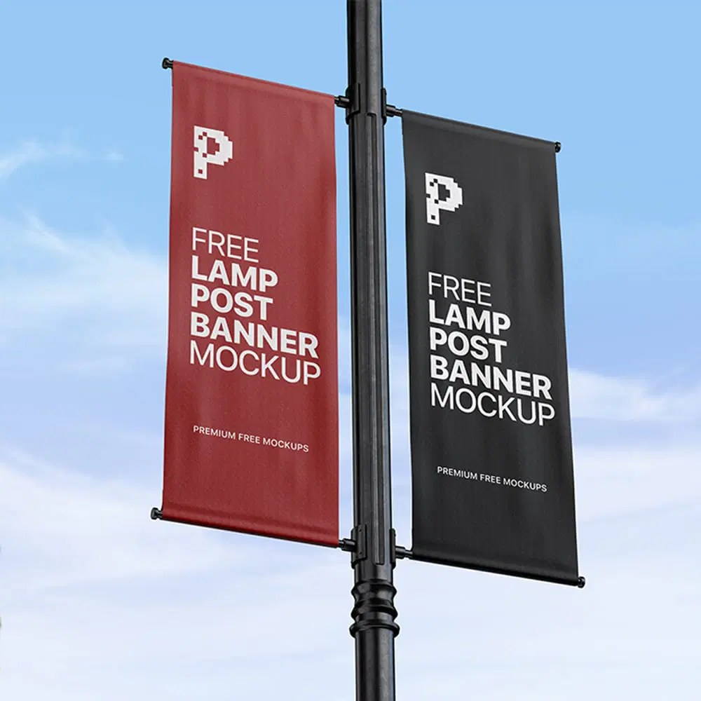 You can easily customize this resource by dragging and dropping your designs unto the . Free Lamp Post Banner Mockup Css Author
