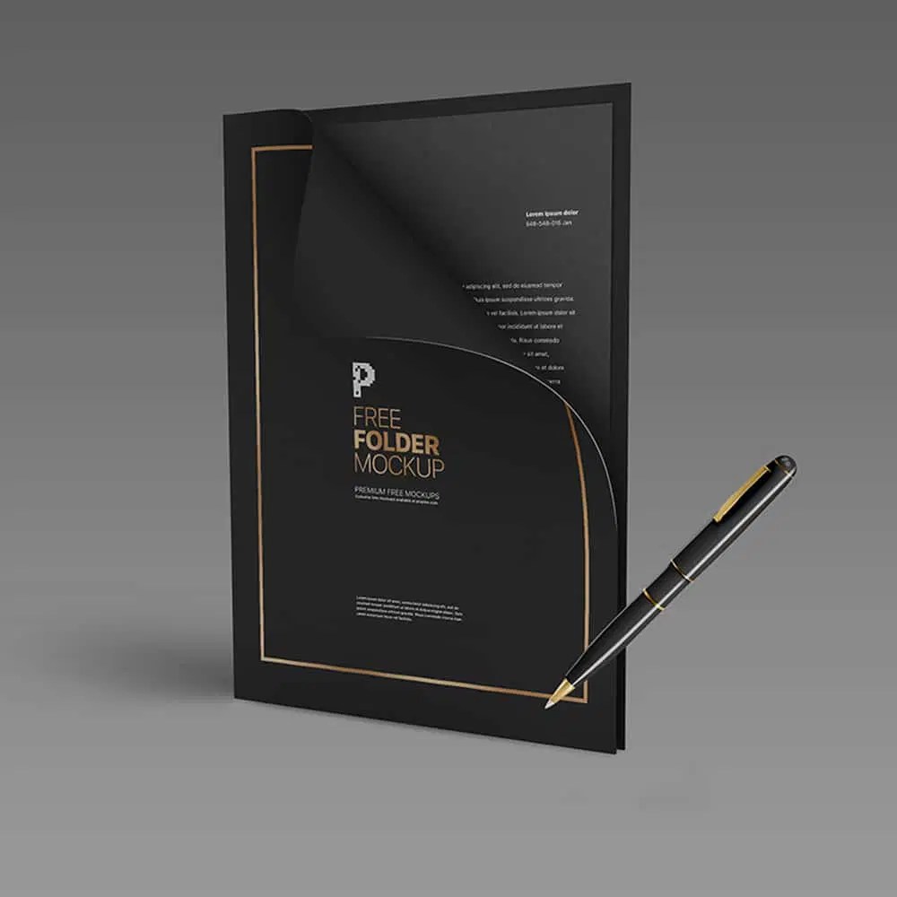 This is a free folder mockup scene which you can use to showcasing your stationery design or corporate identity in . Free Pocket Folder Mockup Css Author