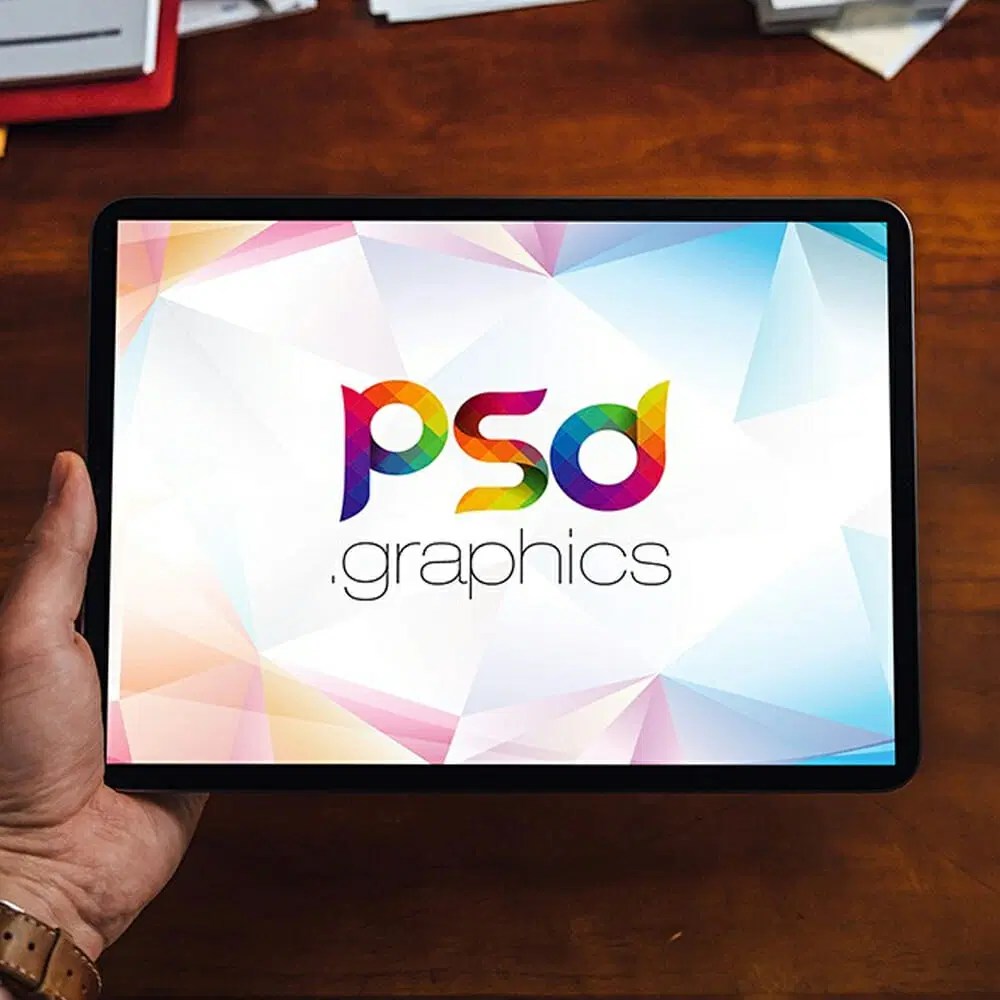 Ipad Pro In Hand Mockup Css Author - Download Perfect Gradient Background | High Resolution