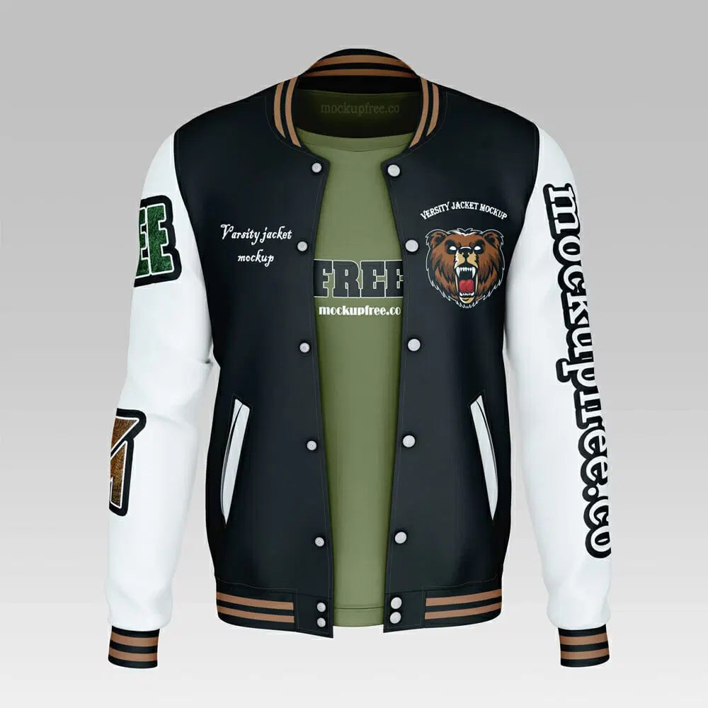 Picture Hello guys, in this video, i'm sharing a photoshop version of the varsity jacket mockup, i'll explain how to get the stuff and how to use . Free Varsity Jacket Mockup Css Author