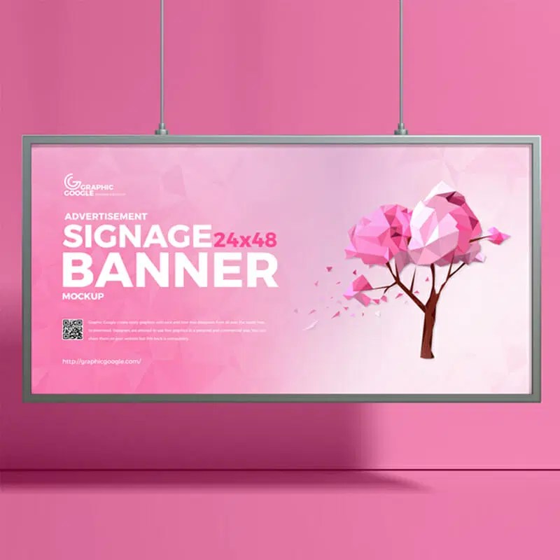 Fast food roll up signage banner design psd template mockup. 150 Best Free Banner Mockup Templates Css Author