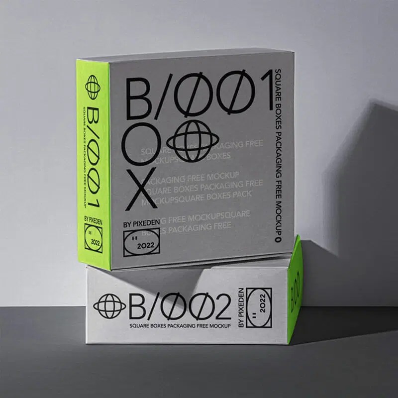 Free Square Boxes Mockup Psd Css Author - Download High Quality Abstract Art | HD