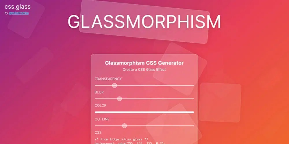 Top Css Glass Effect Generators For Web Designers Css Author