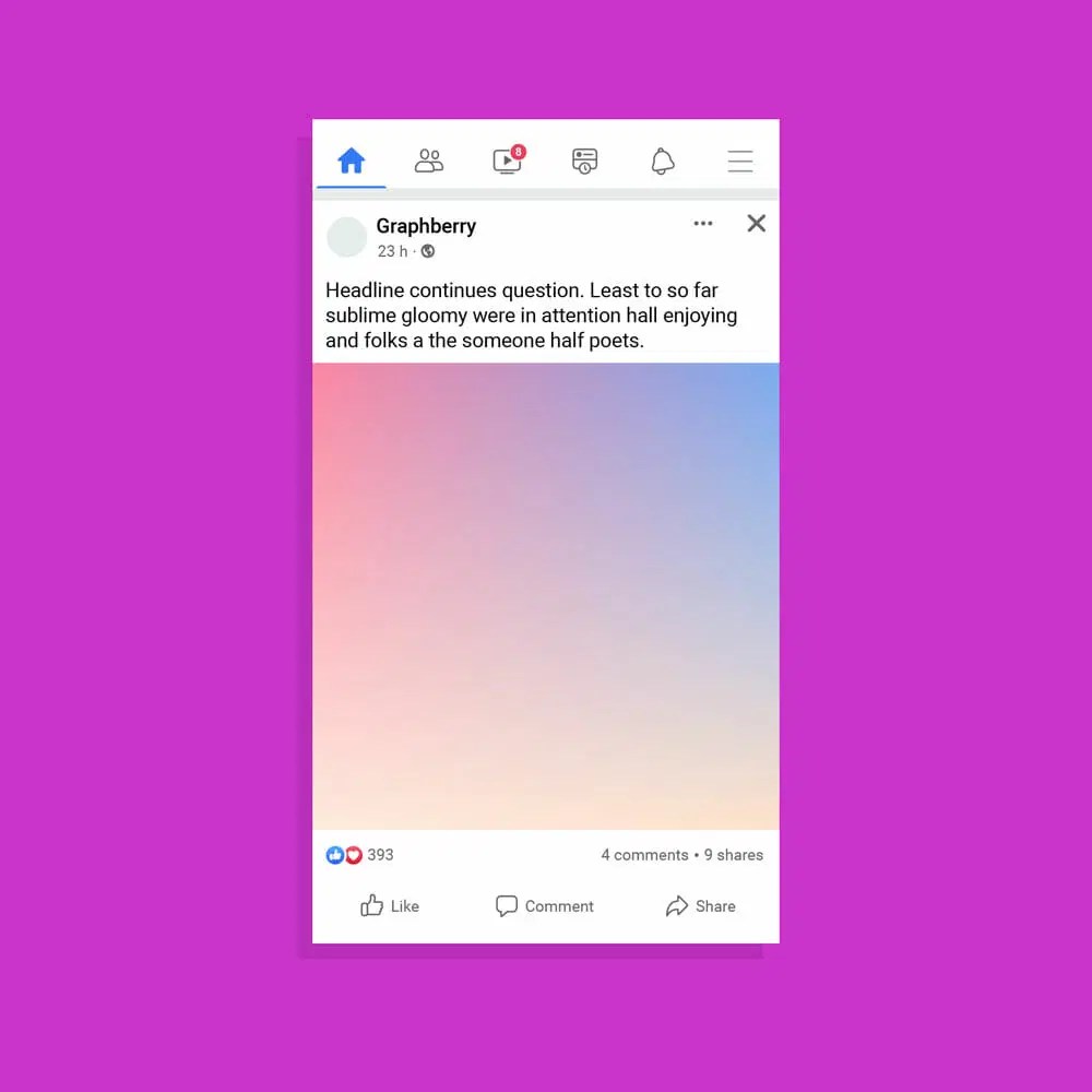 Facebook Post Mockup Graphberry Com - Minimal Illustrations - Creative Ultra HD Collection