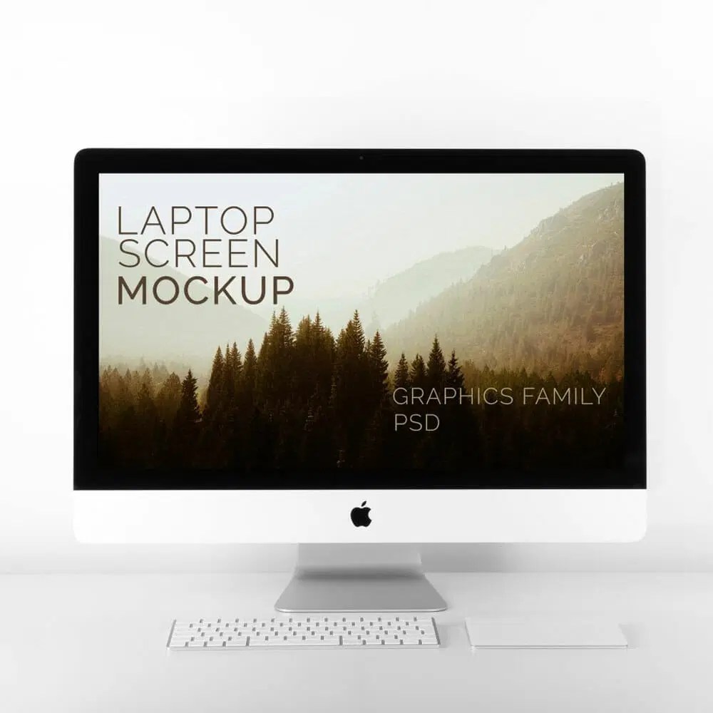 Imac Screen Mockup Psd Css Author - Mobile Sunset Illustrations for Desktop