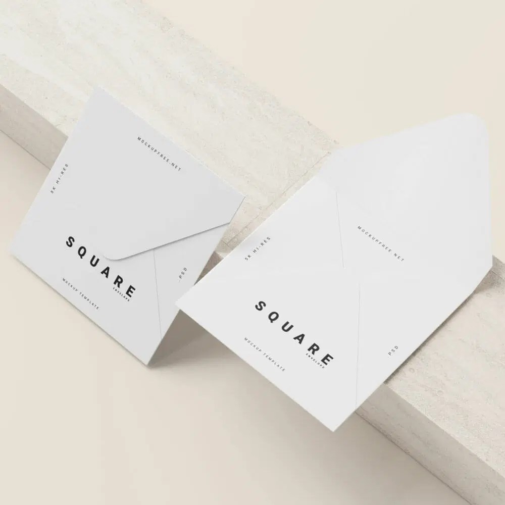 Two Size Envelope Mockups Psd - Gradient Textures - Creative Mobile Collection