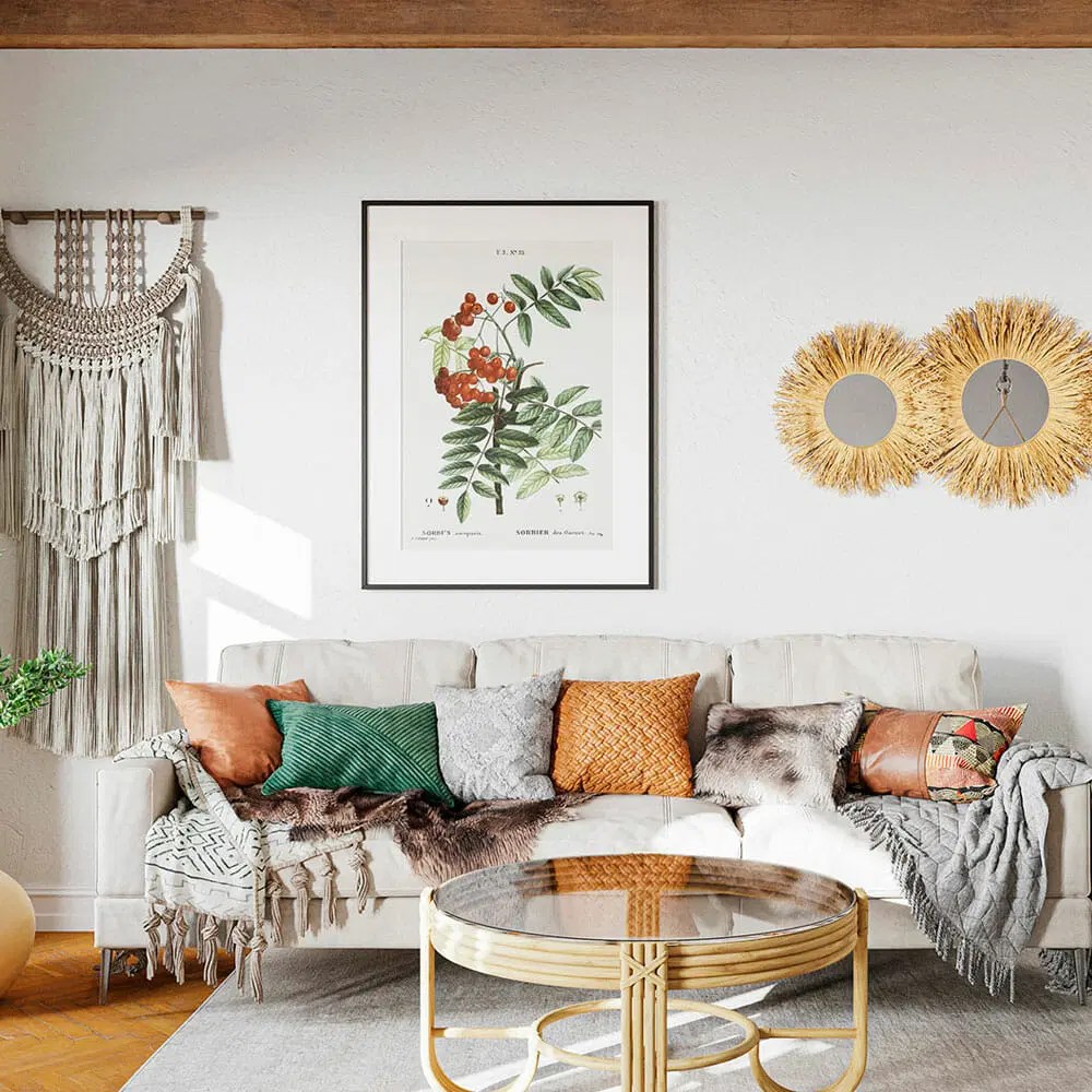 Free Poster In Cozy Room Mockup Psd Css Author - Dark Art Collection - 8K Quality