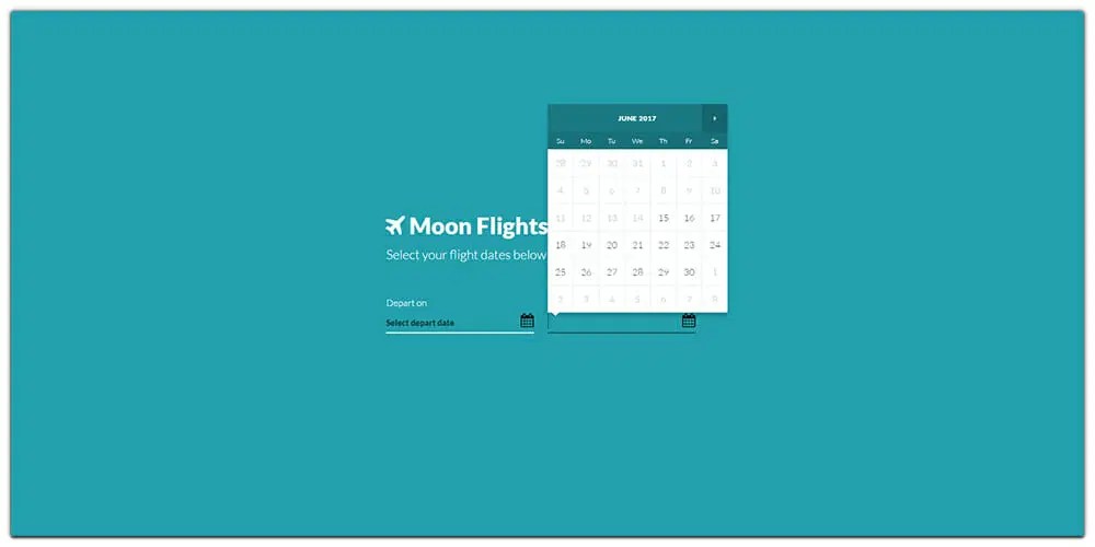 Date Pickers In Bootstrap Studio - High Quality Ocean Illustration - Mobile