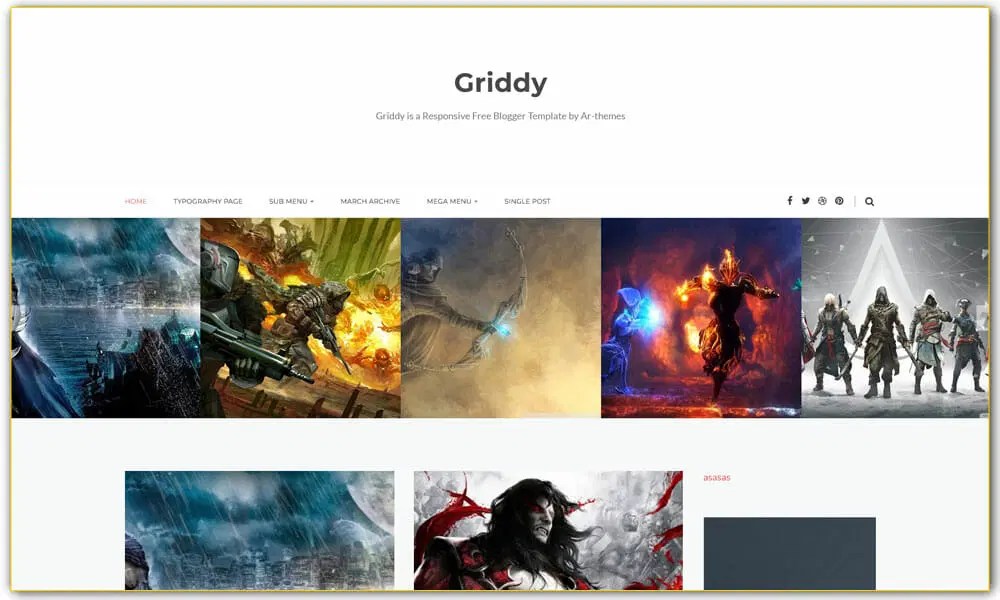 Gridify Responsive Blogger Template Way2themes - Nature Arts - High Quality 8K Collection