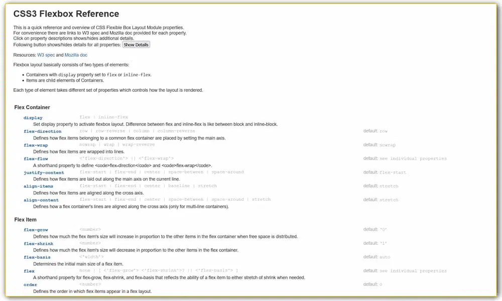 Flexbox Css Reference - Classic Minimal Background - 4K