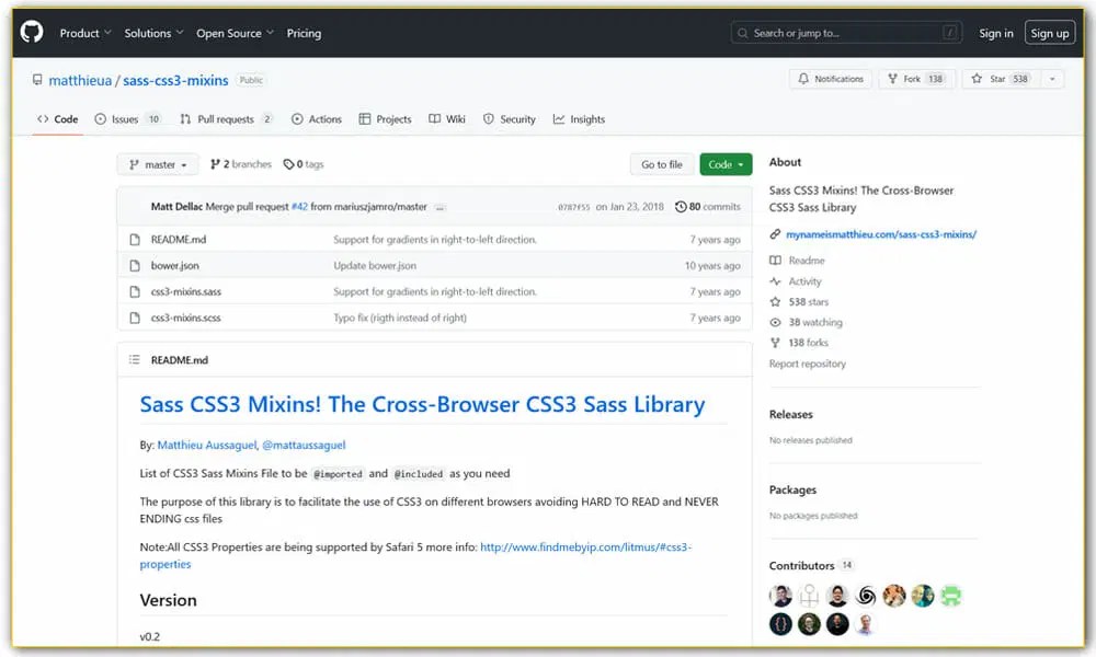 65 Sass Mixins Library Css Author