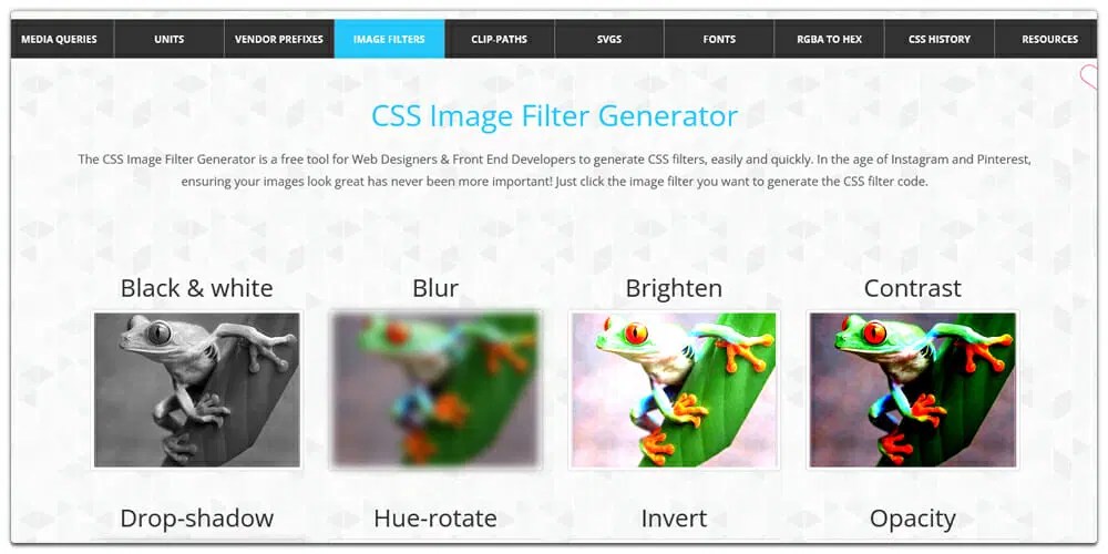 15 Css Image Filter Libraries Web Based Tools - Minimal Photos - Perfect High Resolution Collection