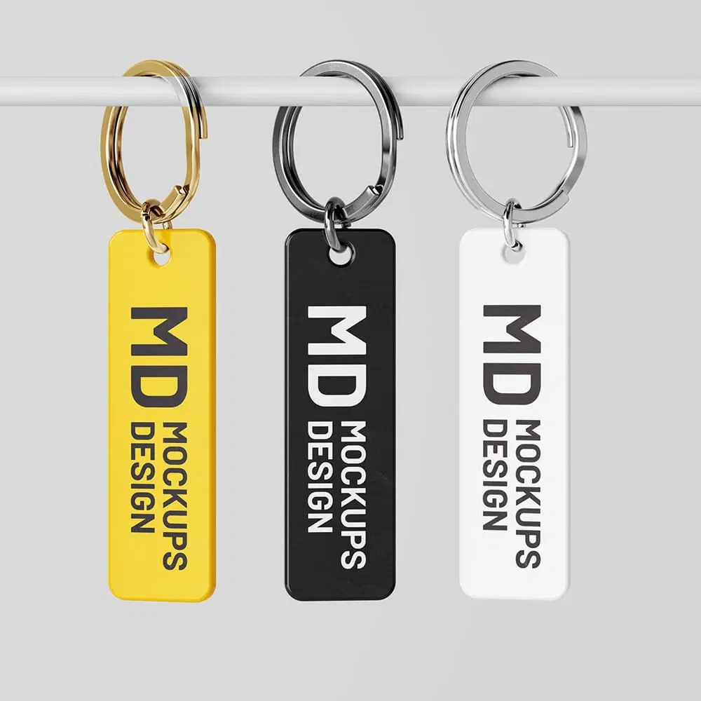 Rectangle Keychain Mockup - Premium 8K Mountain Designs | Free Download