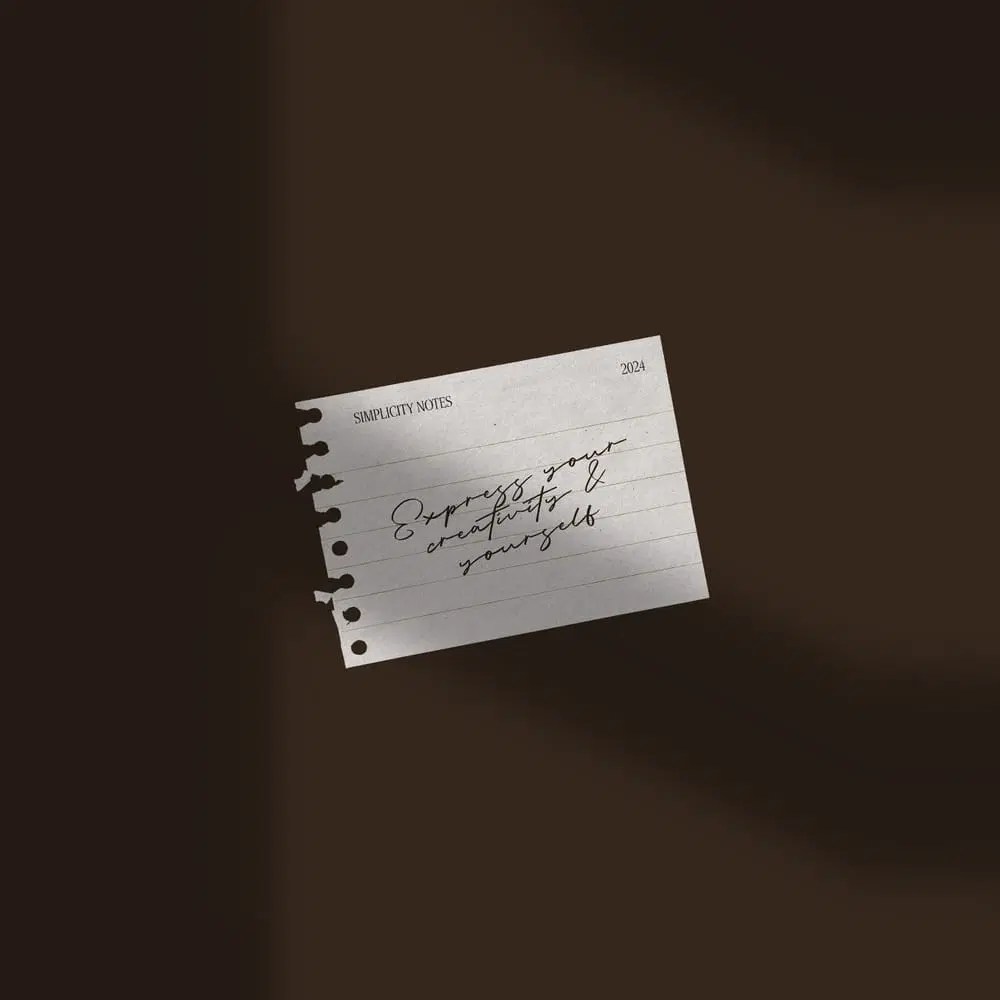 Note Paper Mockup Simplicity Notes - Landscape Wallpaper Collection - Full HD Quality